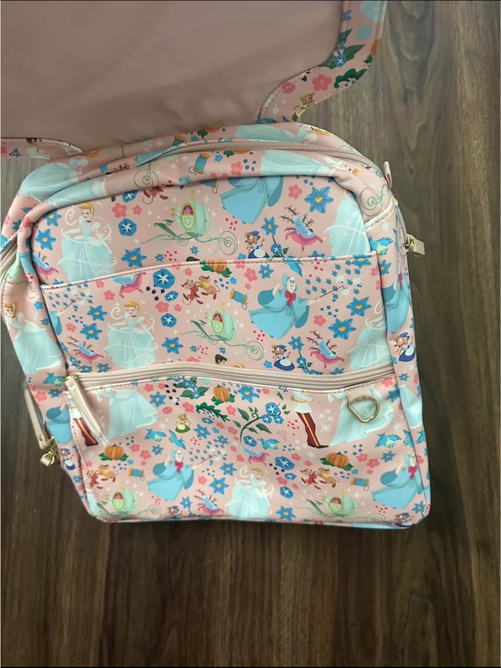 Disney Petunia Pickle Cinderella Print Backpack and Stroller Caddy - Picture 2 of 4